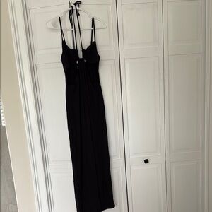 L*Space Black Slip Midi Dress Spaghetti Strap